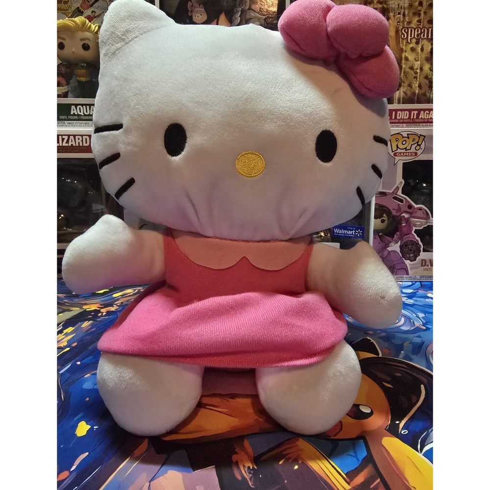 Sanrio Hello Kitty Plush Stuffed Animal Pink Dress Cartoon Animation